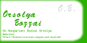 orsolya bozzai business card